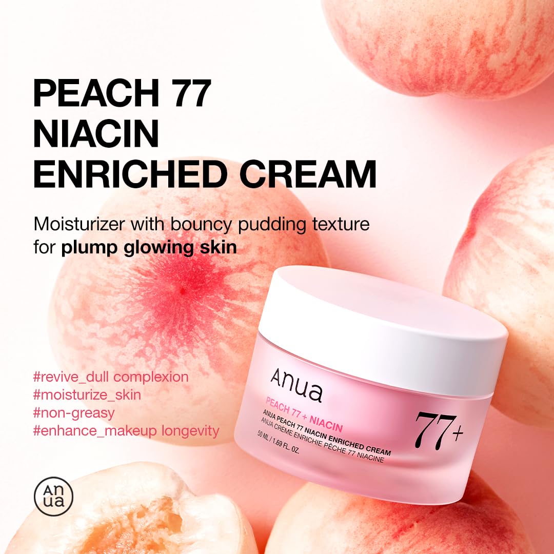ANUA Peach 77 Niacin Enriched Cream 50ml - HallYu Cosmetics