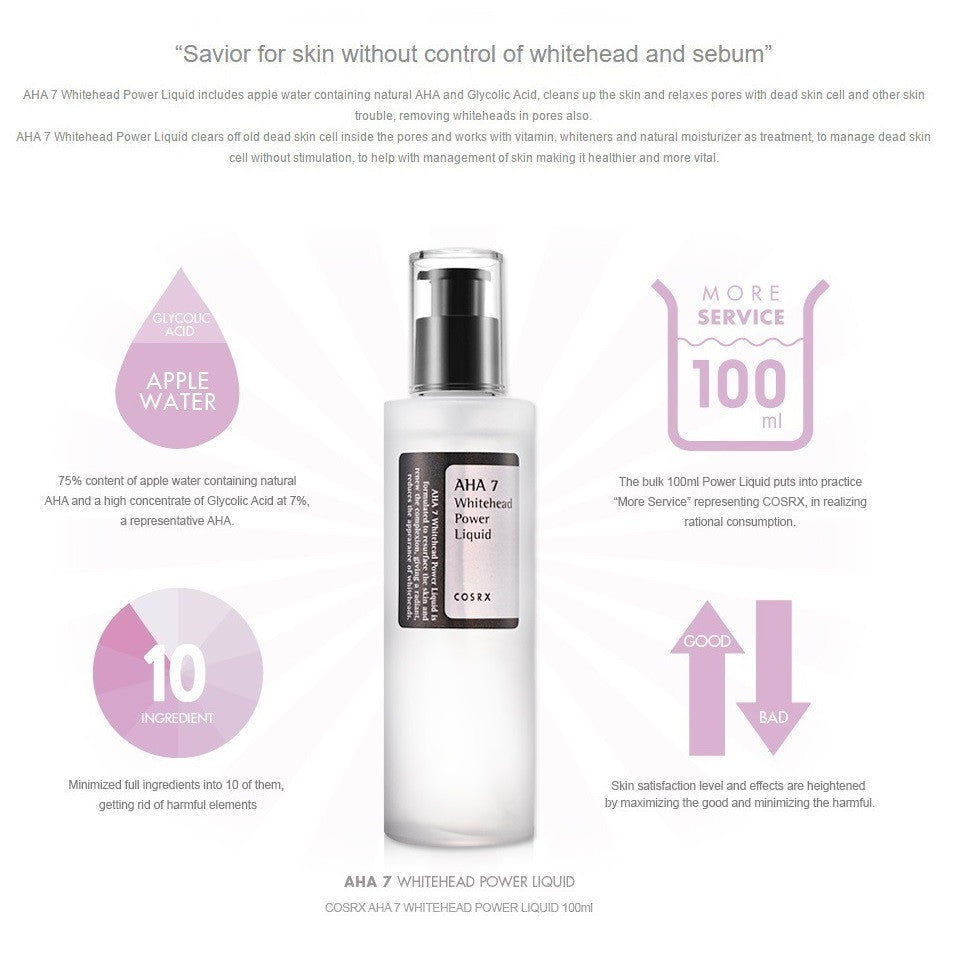 Cosrx AHA 7 Whitehead Power Liquid - HallYu Cosmetics - 2