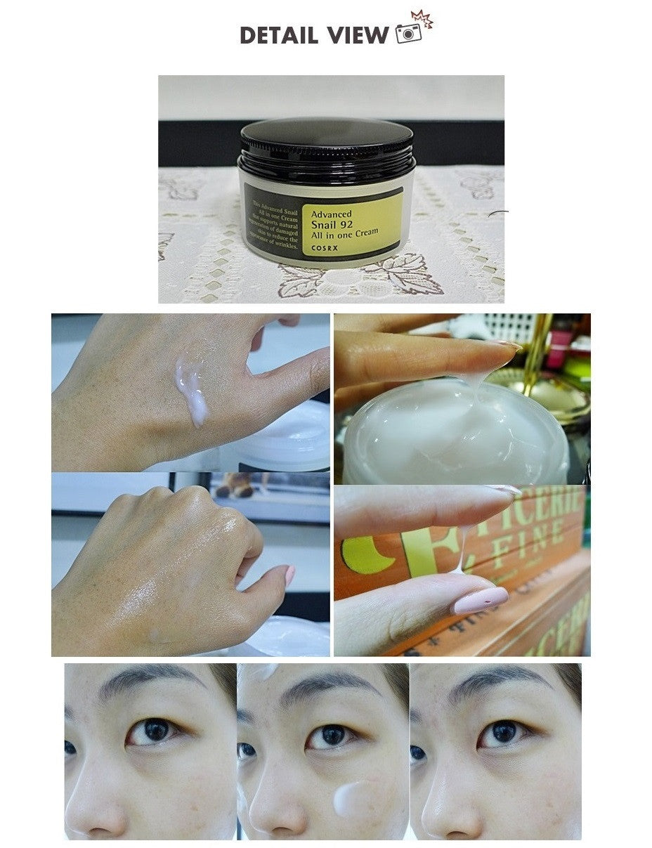 COSRX Advanced Snail 92 All in one Cream - HallYu Cosmetics