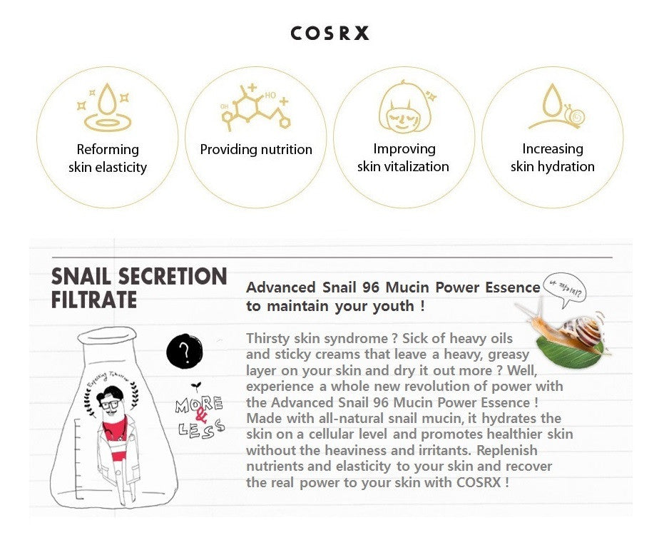 Cosrx Advanced Snail 96 Mucin Power Essence - HallYu Cosmetics - 3